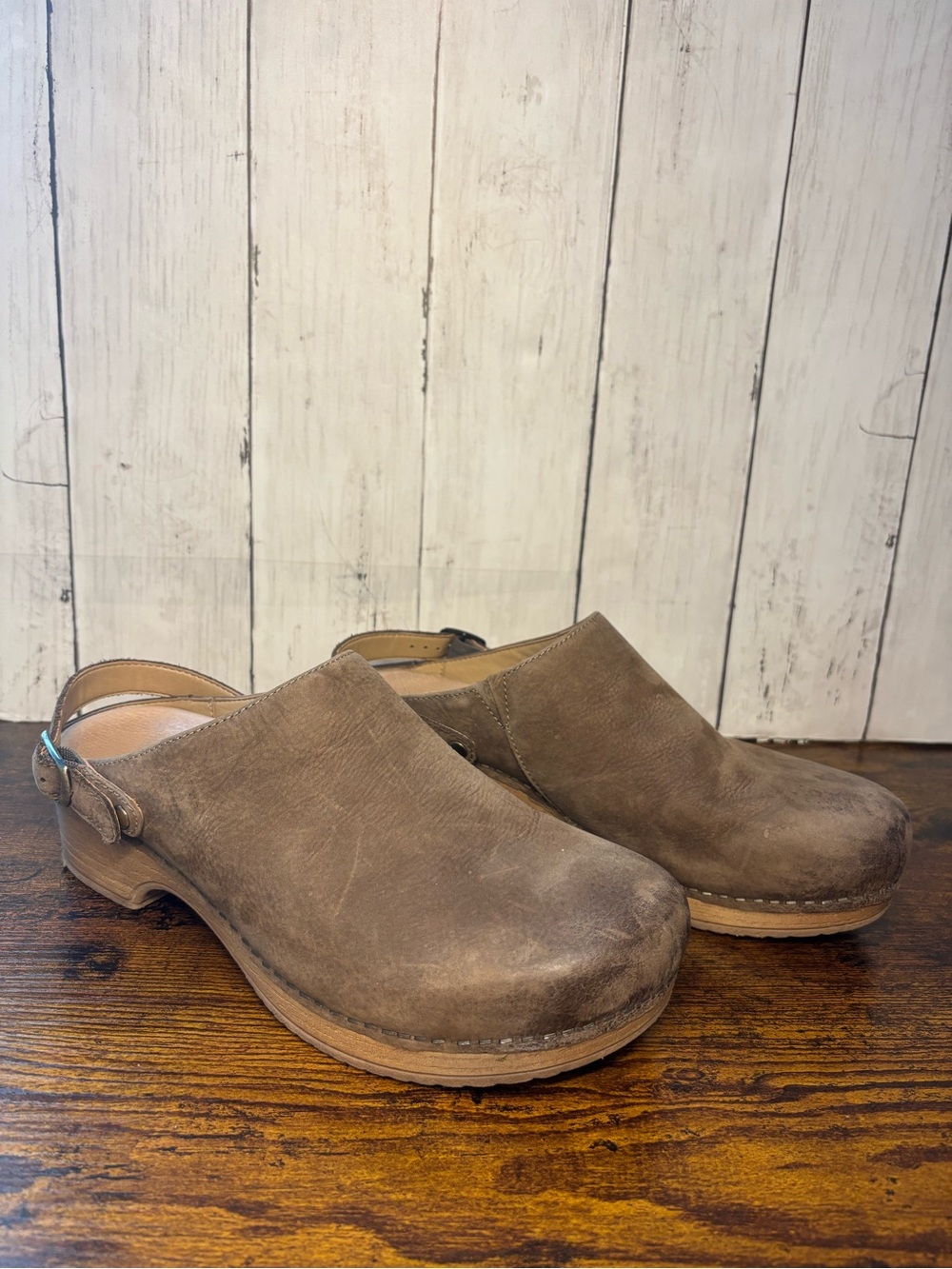 Dansko Brown Leather Slingback Clog